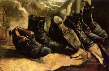 Tres pares de zapatos Vincent van Gogh Pinturas al óleo